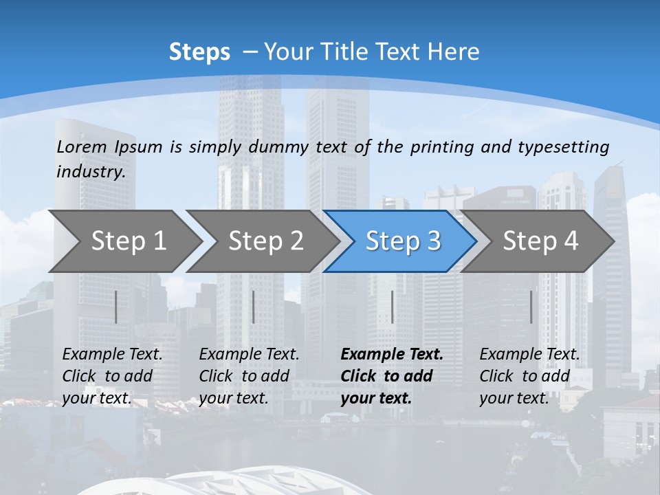 Skyline Of Singapore Financial District Framed By Elgin Bridge And The Singapore River PowerPoint Template