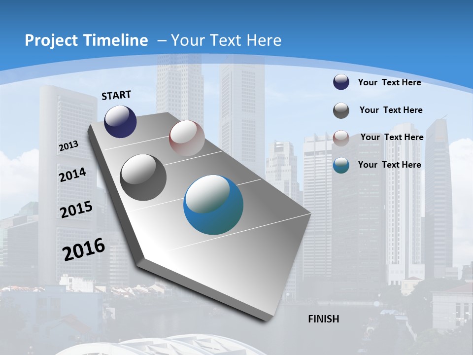 Skyline Of Singapore Financial District Framed By Elgin Bridge And The Singapore River PowerPoint Template