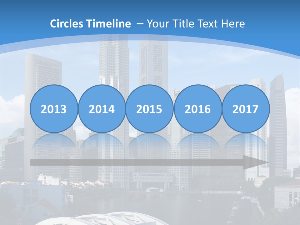 Skyline Of Singapore Financial District Framed By Elgin Bridge And The Singapore River PowerPoint Template