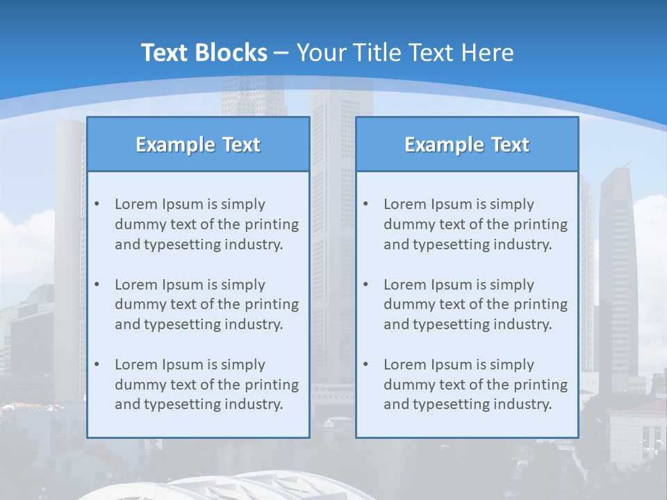 Skyline Of Singapore Financial District Framed By Elgin Bridge And The Singapore River PowerPoint Template