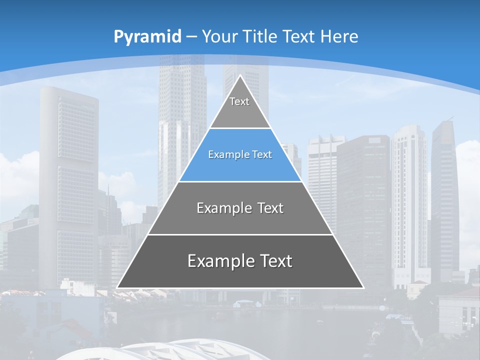 Skyline Of Singapore Financial District Framed By Elgin Bridge And The Singapore River PowerPoint Template