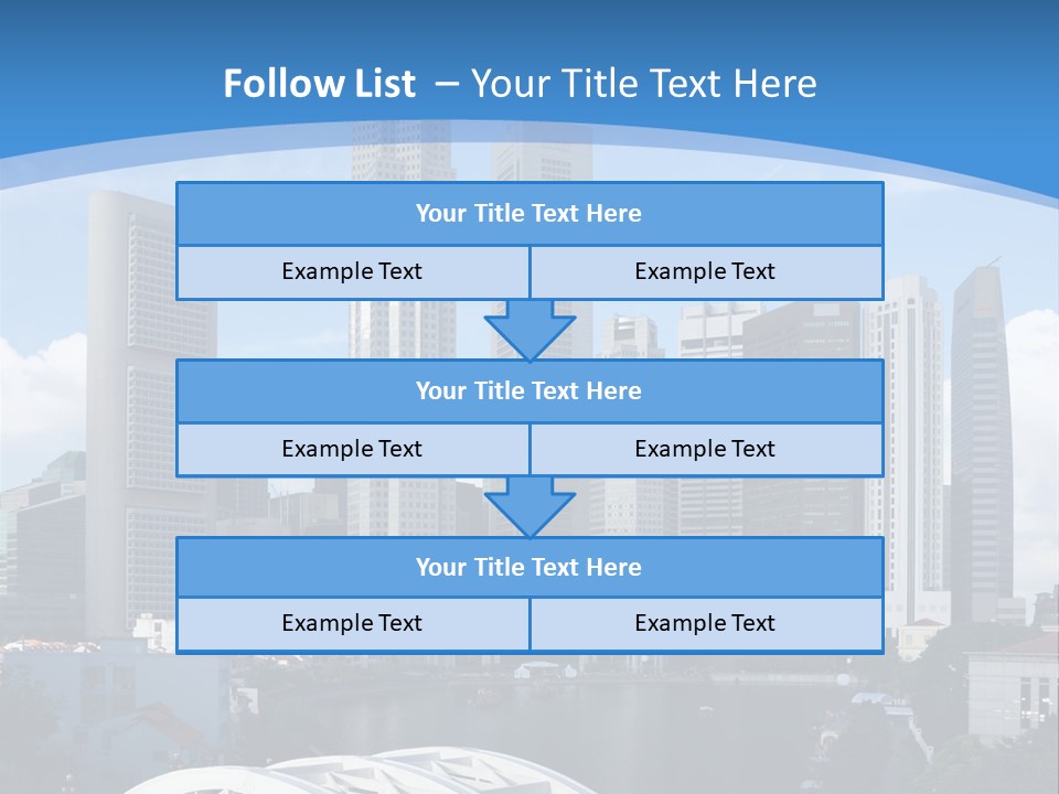 Skyline Of Singapore Financial District Framed By Elgin Bridge And The Singapore River PowerPoint Template