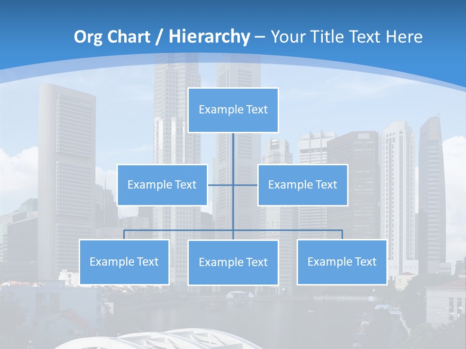Skyline Of Singapore Financial District Framed By Elgin Bridge And The Singapore River PowerPoint Template