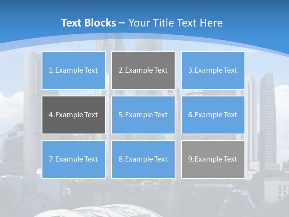 Skyline Of Singapore Financial District Framed By Elgin Bridge And The Singapore River PowerPoint Template