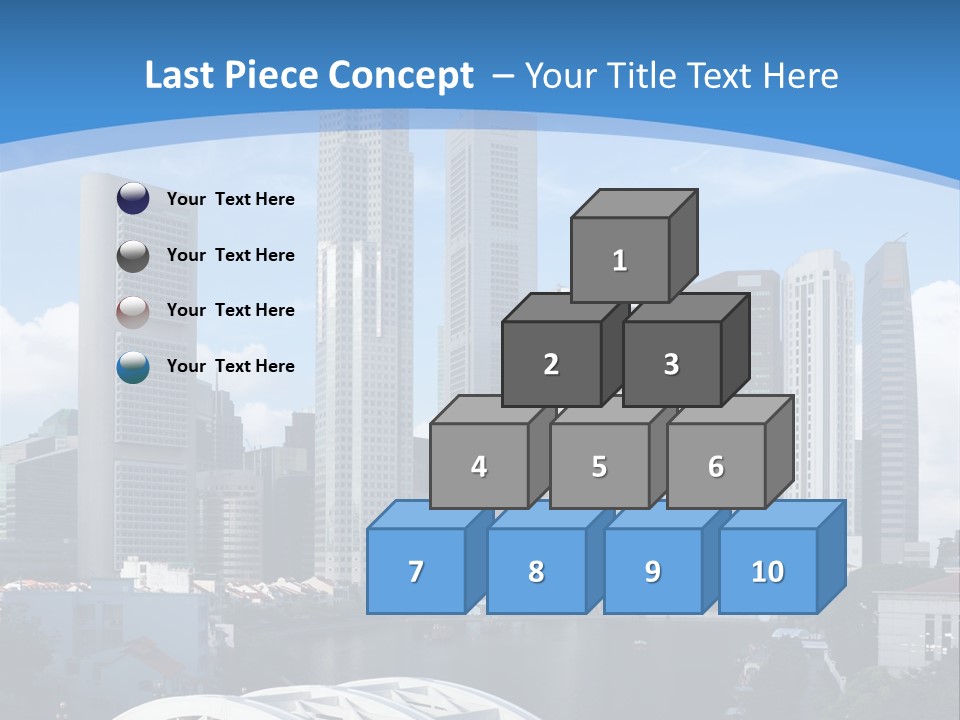 Skyline Of Singapore Financial District Framed By Elgin Bridge And The Singapore River PowerPoint Template