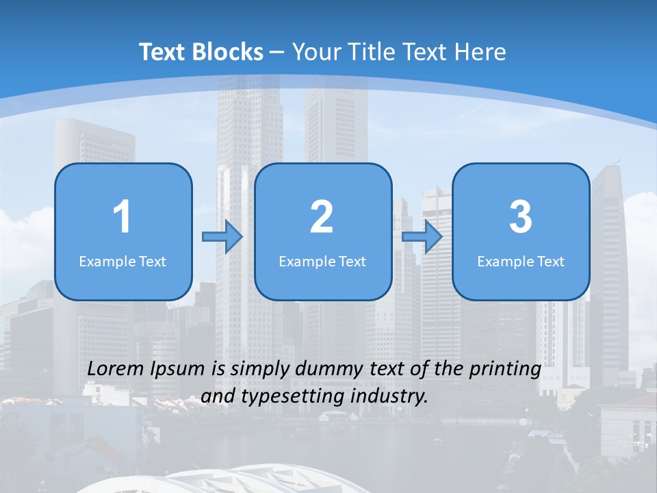 Skyline Of Singapore Financial District Framed By Elgin Bridge And The Singapore River PowerPoint Template