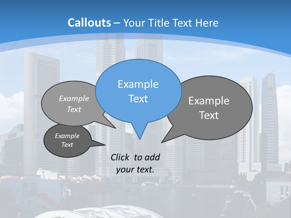 Skyline Of Singapore Financial District Framed By Elgin Bridge And The Singapore River PowerPoint Template