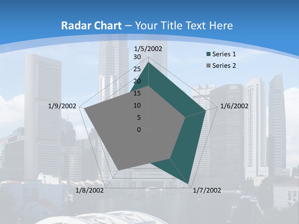 Skyline Of Singapore Financial District Framed By Elgin Bridge And The Singapore River PowerPoint Template