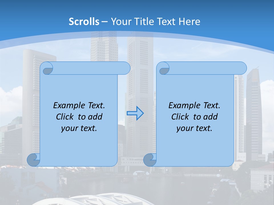 Skyline Of Singapore Financial District Framed By Elgin Bridge And The Singapore River PowerPoint Template
