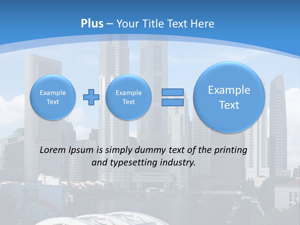 Skyline Of Singapore Financial District Framed By Elgin Bridge And The Singapore River PowerPoint Template