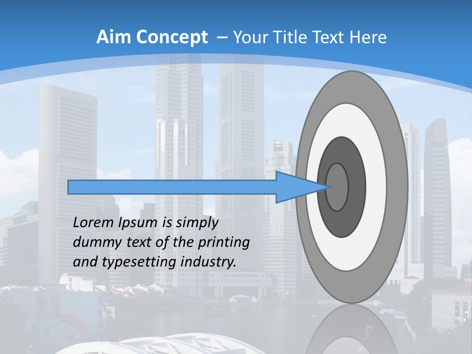 Skyline Of Singapore Financial District Framed By Elgin Bridge And The Singapore River PowerPoint Template