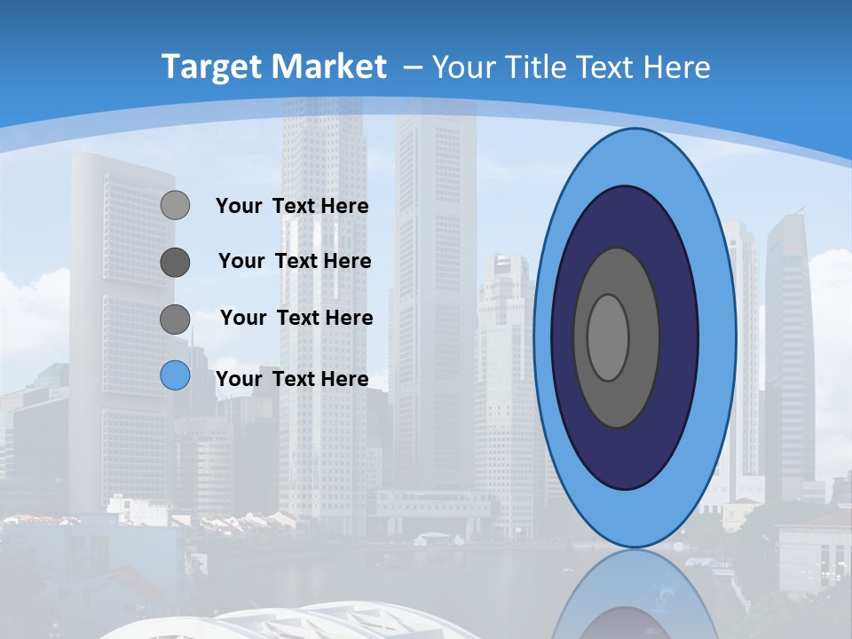 Skyline Of Singapore Financial District Framed By Elgin Bridge And The Singapore River PowerPoint Template
