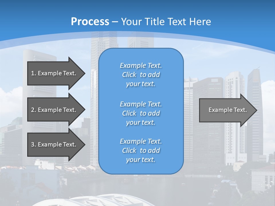 Skyline Of Singapore Financial District Framed By Elgin Bridge And The Singapore River PowerPoint Template