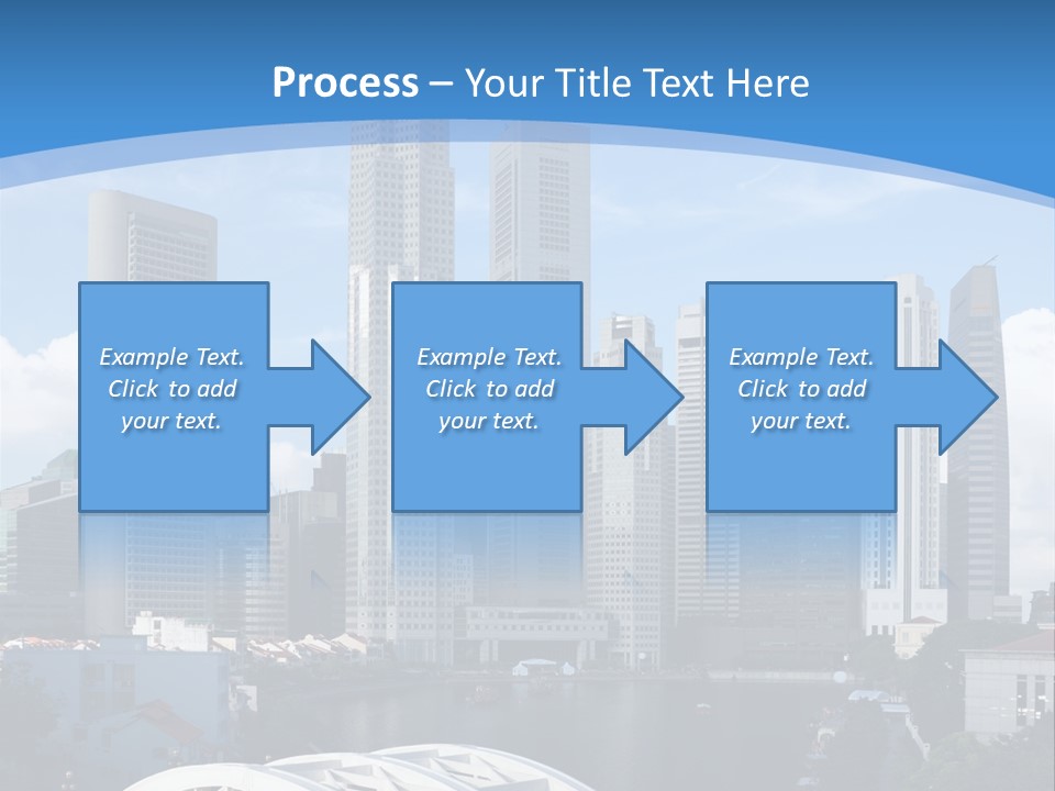 Skyline Of Singapore Financial District Framed By Elgin Bridge And The Singapore River PowerPoint Template