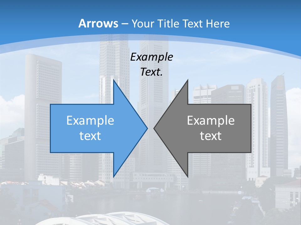 Skyline Of Singapore Financial District Framed By Elgin Bridge And The Singapore River PowerPoint Template
