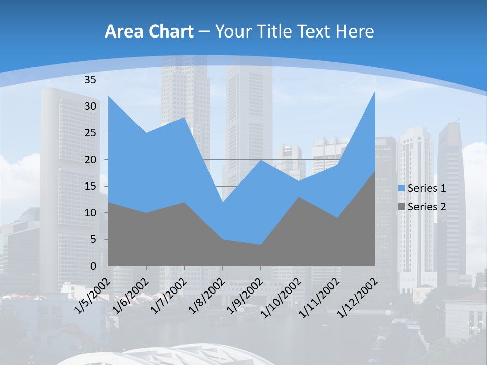 Skyline Of Singapore Financial District Framed By Elgin Bridge And The Singapore River PowerPoint Template
