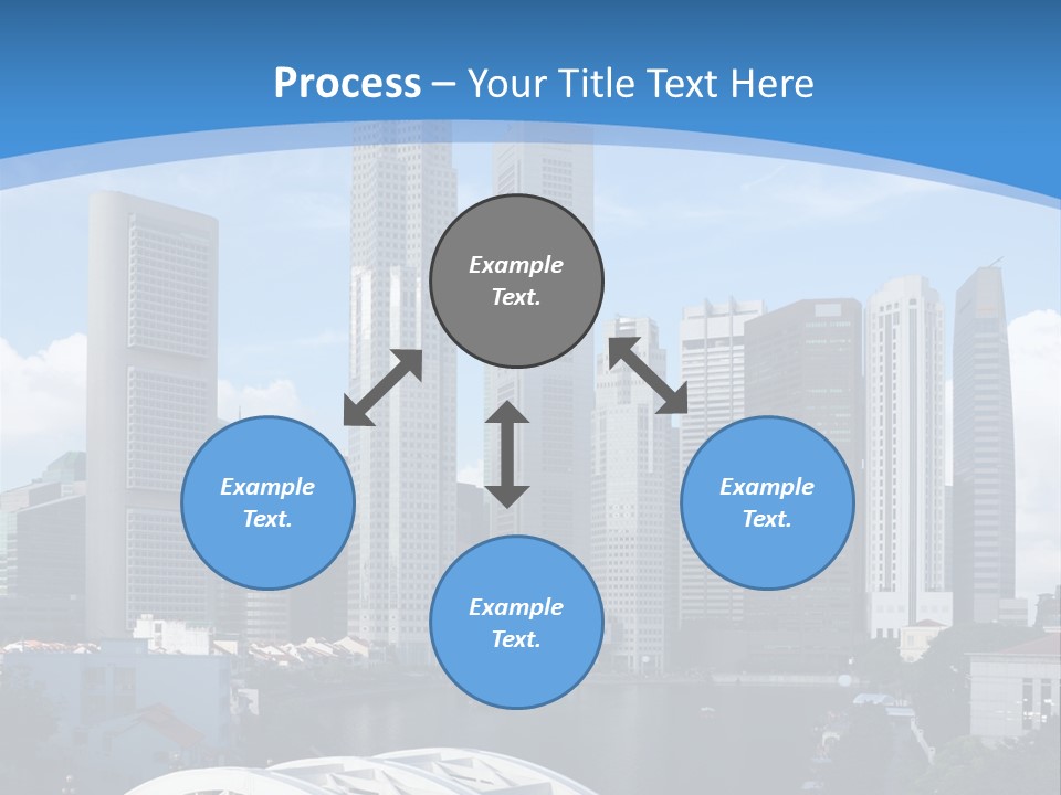 Skyline Of Singapore Financial District Framed By Elgin Bridge And The Singapore River PowerPoint Template