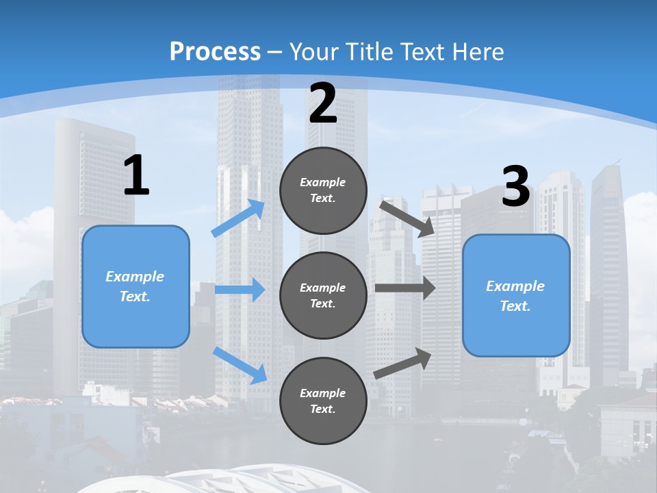 Skyline Of Singapore Financial District Framed By Elgin Bridge And The Singapore River PowerPoint Template