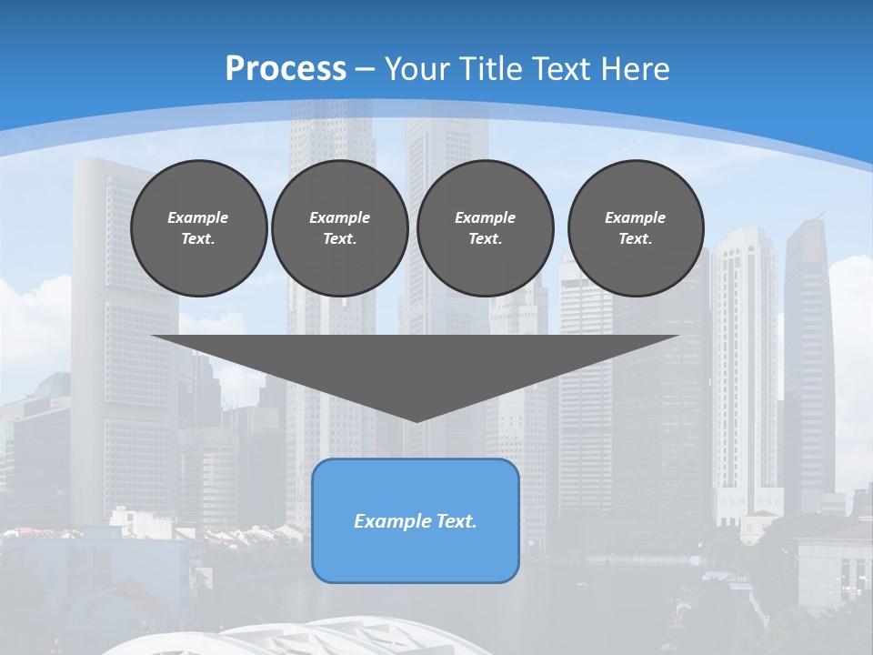 Skyline Of Singapore Financial District Framed By Elgin Bridge And The Singapore River PowerPoint Template