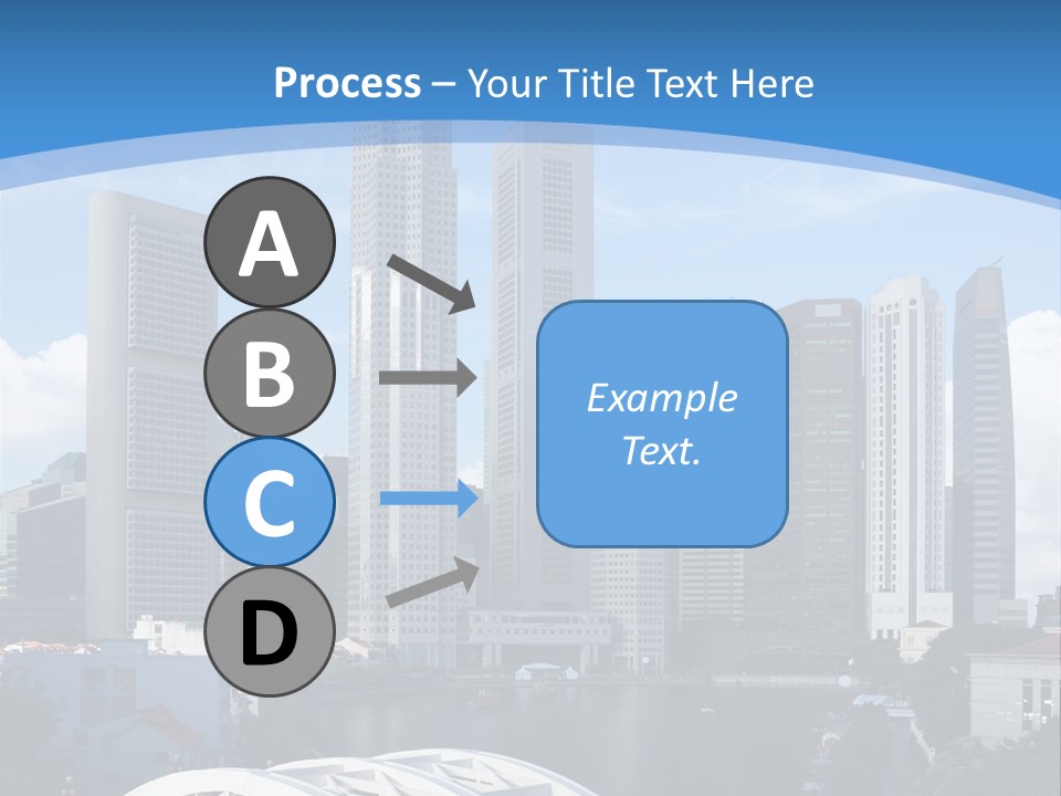 Skyline Of Singapore Financial District Framed By Elgin Bridge And The Singapore River PowerPoint Template