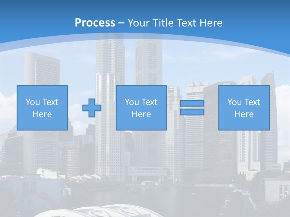 Skyline Of Singapore Financial District Framed By Elgin Bridge And The Singapore River PowerPoint Template