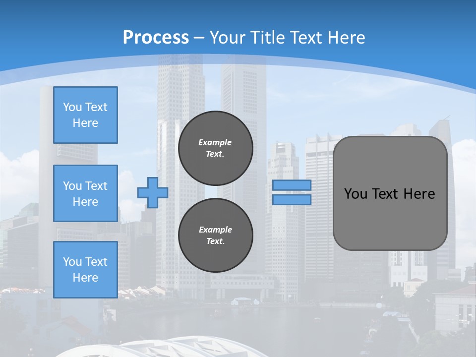 Skyline Of Singapore Financial District Framed By Elgin Bridge And The Singapore River PowerPoint Template