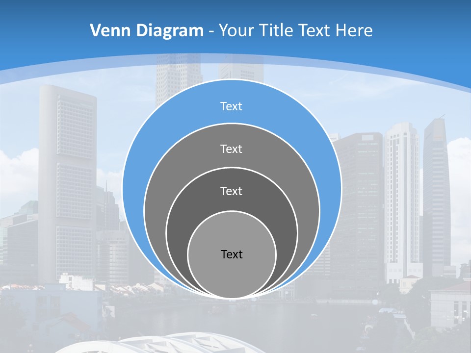 Skyline Of Singapore Financial District Framed By Elgin Bridge And The Singapore River PowerPoint Template