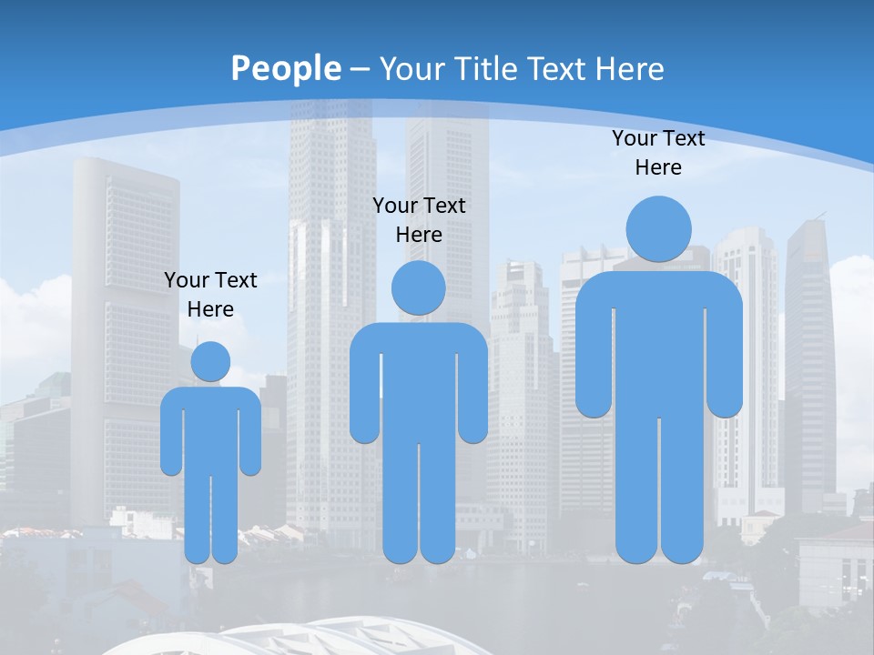 Skyline Of Singapore Financial District Framed By Elgin Bridge And The Singapore River PowerPoint Template