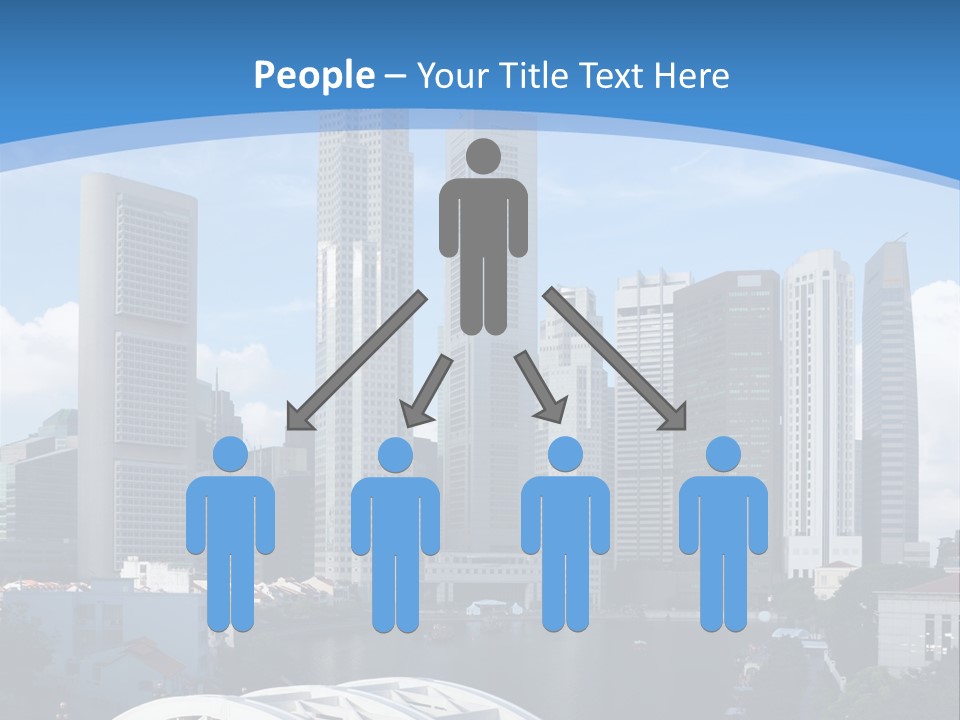 Skyline Of Singapore Financial District Framed By Elgin Bridge And The Singapore River PowerPoint Template