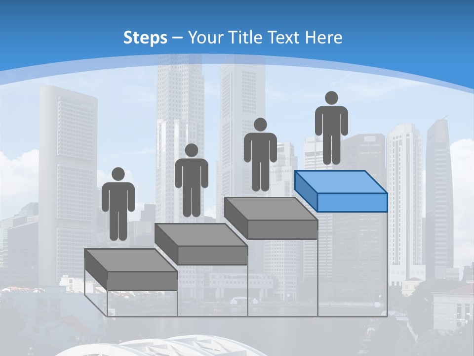 Skyline Of Singapore Financial District Framed By Elgin Bridge And The Singapore River PowerPoint Template