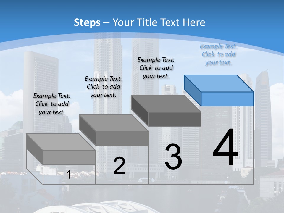 Skyline Of Singapore Financial District Framed By Elgin Bridge And The Singapore River PowerPoint Template