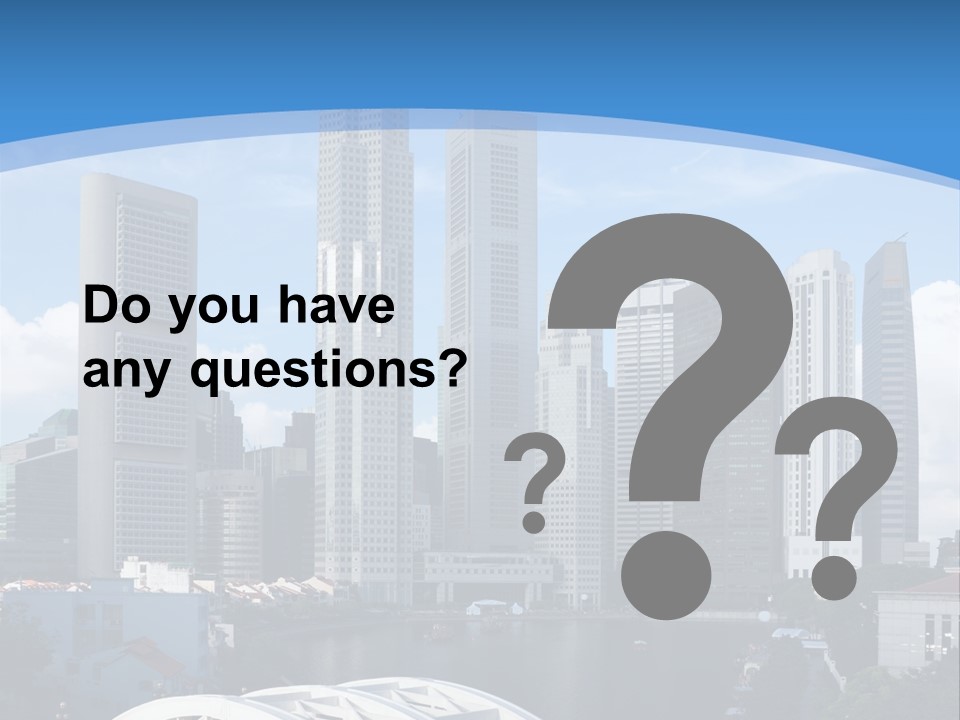 Skyline Of Singapore Financial District Framed By Elgin Bridge And The Singapore River PowerPoint Template