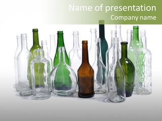 Empty Bottles Background PowerPoint Template