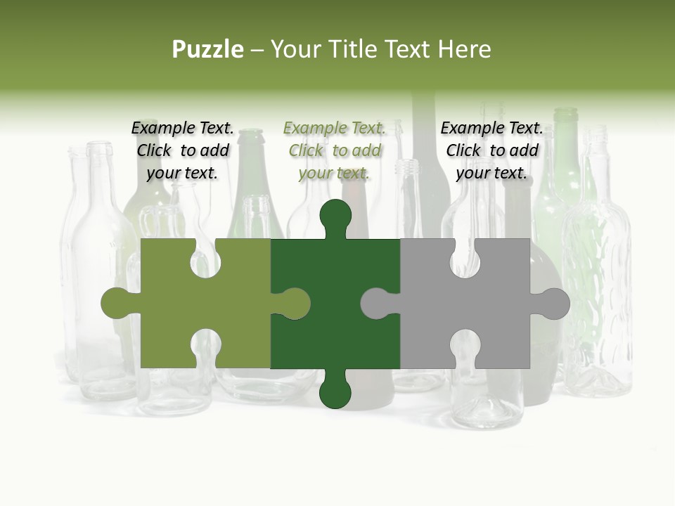 Empty Bottles Background PowerPoint Template