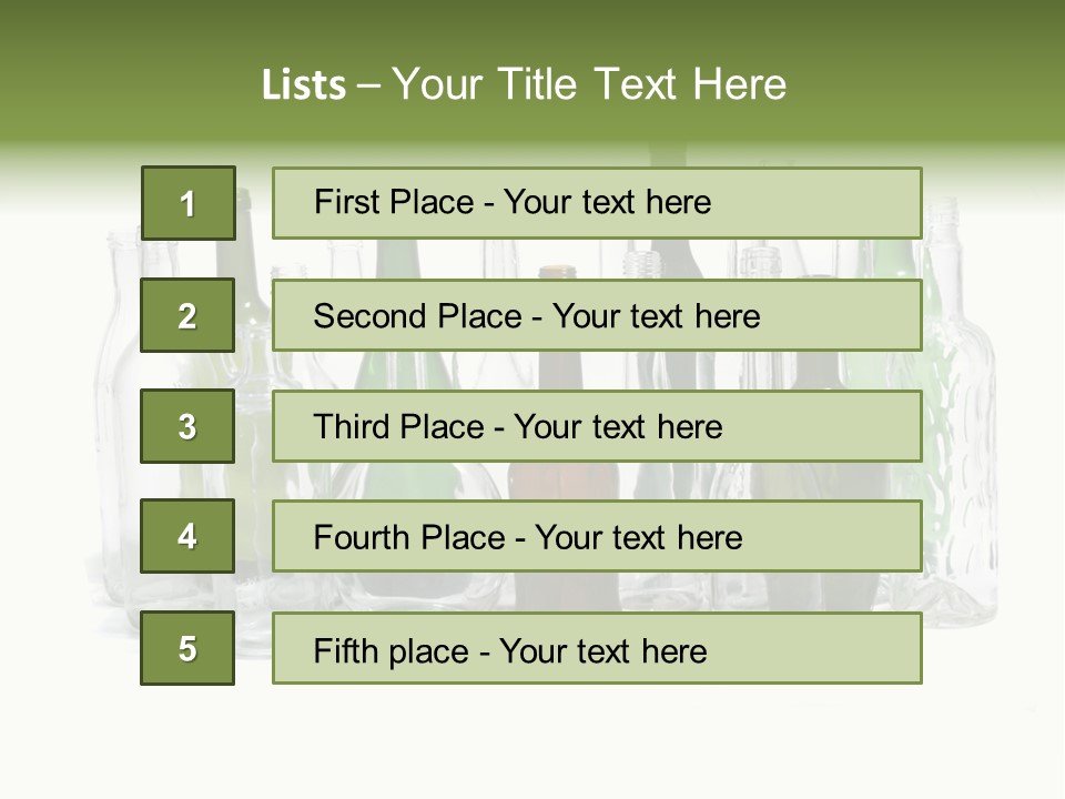 Empty Bottles Background PowerPoint Template