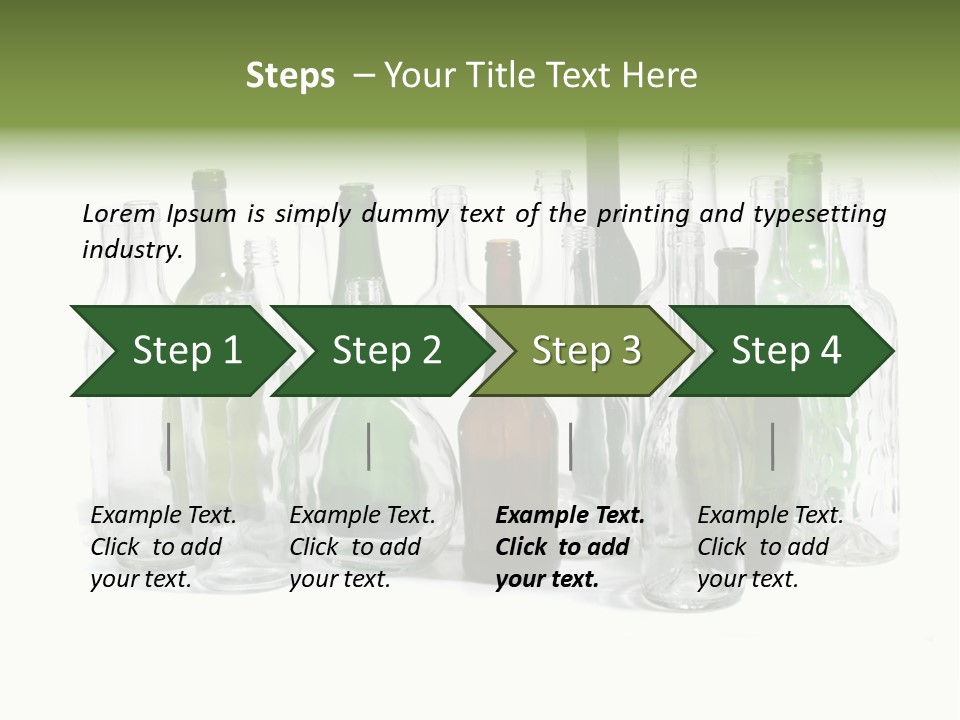 Empty Bottles Background PowerPoint Template