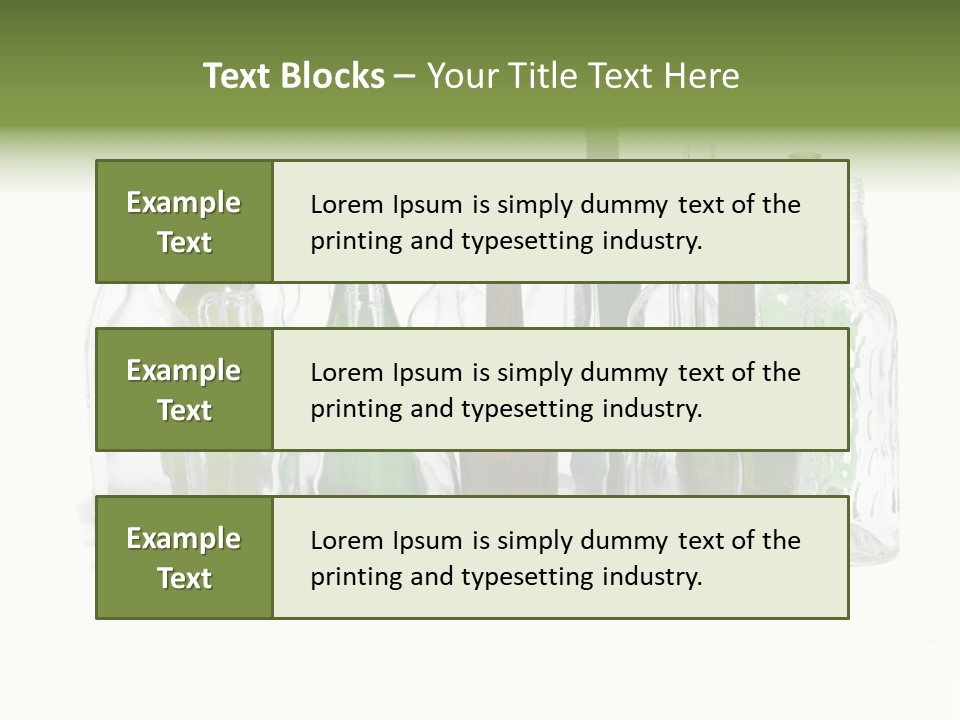 Empty Bottles Background PowerPoint Template