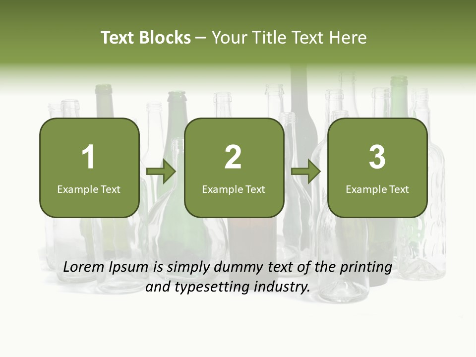 Empty Bottles Background PowerPoint Template