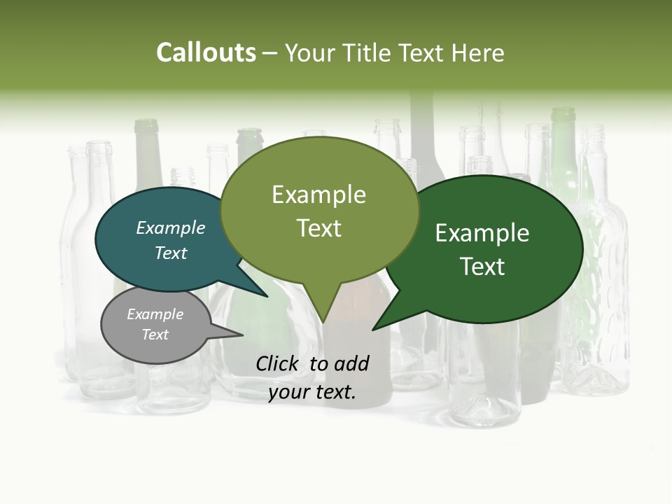 Empty Bottles Background PowerPoint Template