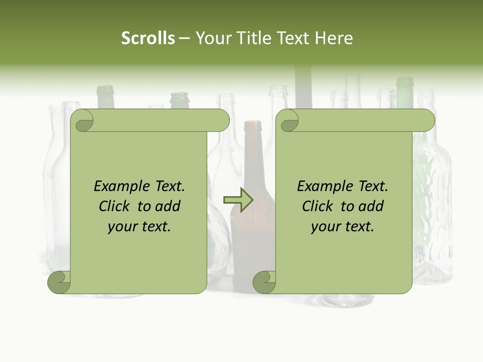 Empty Bottles Background PowerPoint Template