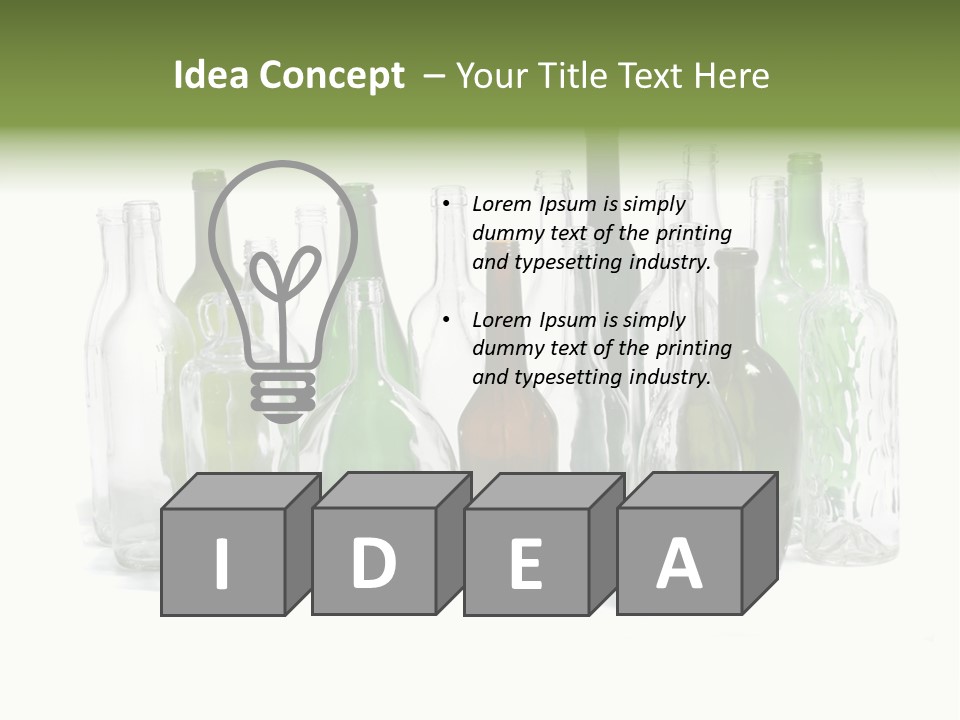 Empty Bottles Background PowerPoint Template