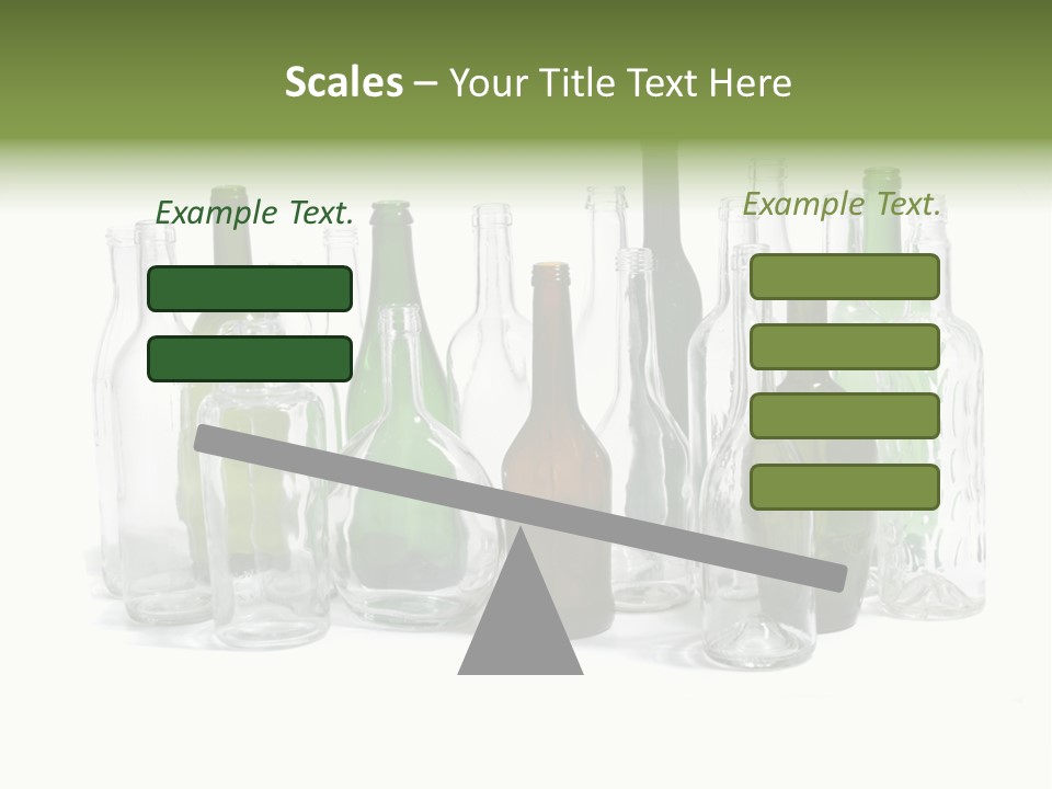 Empty Bottles Background PowerPoint Template