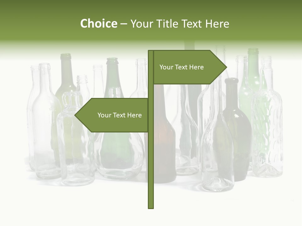 Empty Bottles Background PowerPoint Template