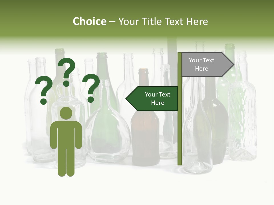 Empty Bottles Background PowerPoint Template