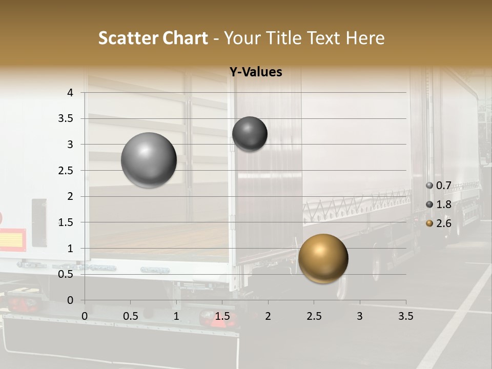 Empty Truck And Trailer With Open Back Door PowerPoint Template