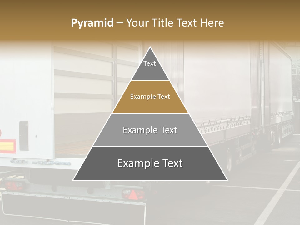 Empty Truck And Trailer With Open Back Door PowerPoint Template