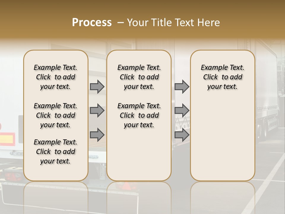 Empty Truck And Trailer With Open Back Door PowerPoint Template