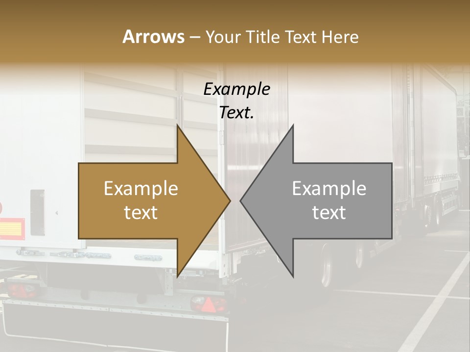 Empty Truck And Trailer With Open Back Door PowerPoint Template