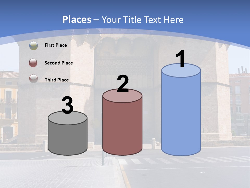 Medieval Twin-Towered Gates Torres De Serranos - Valencia, Spain PowerPoint Template