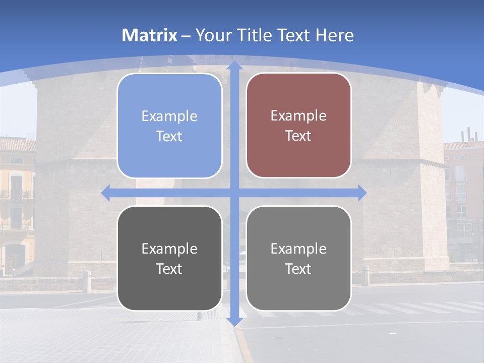 Medieval Twin-Towered Gates Torres De Serranos - Valencia, Spain PowerPoint Template